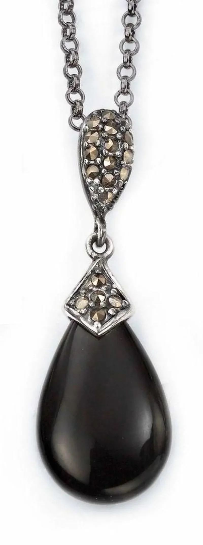 Collier  gaïa  en agate naturelle et argent 925