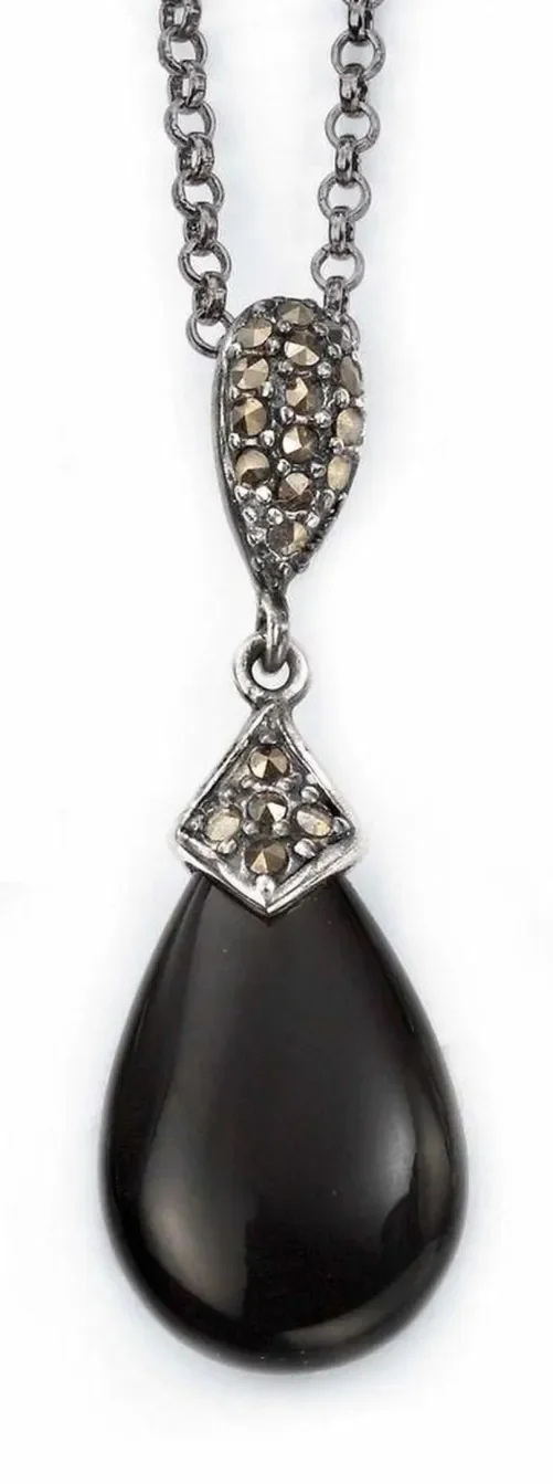 Collier agate en argent 925/1000