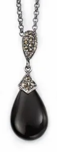 Collier  gaïa  en agate naturelle et argent 925