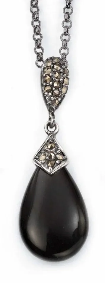 Collier agate en argent 925/1000