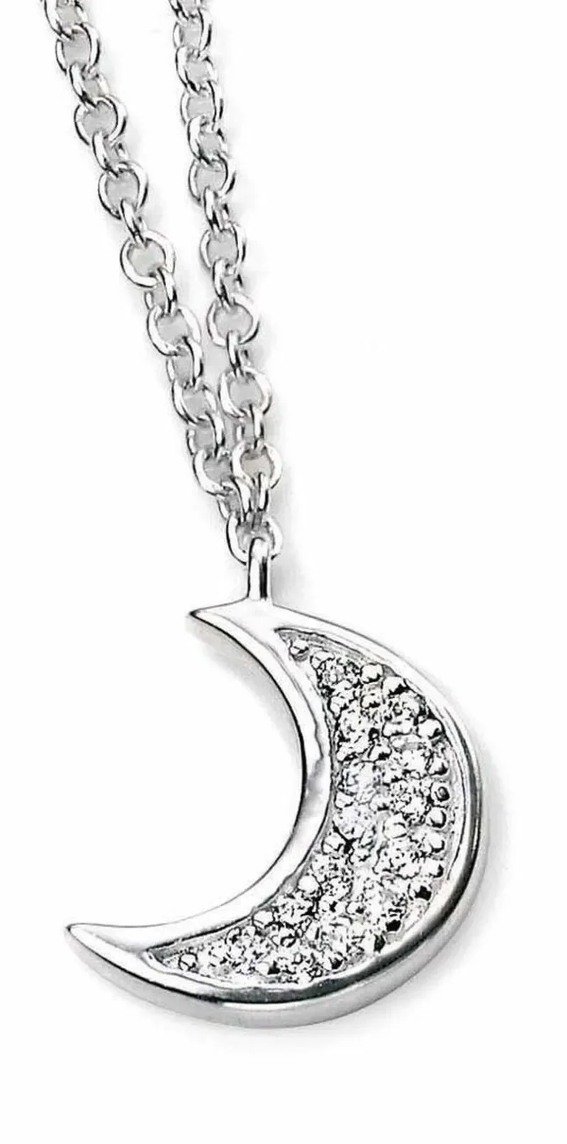 Collier lune clair de lune en argent massif 925 Collier lune clair de lune en argent massif 925