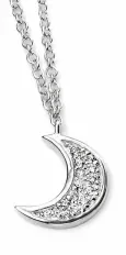 Collier lune clair de lune en argent massif 925 Collier lune clair de lune en argent massif 925