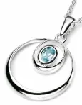 Collier  éclat  en argent massif 925 pour femme