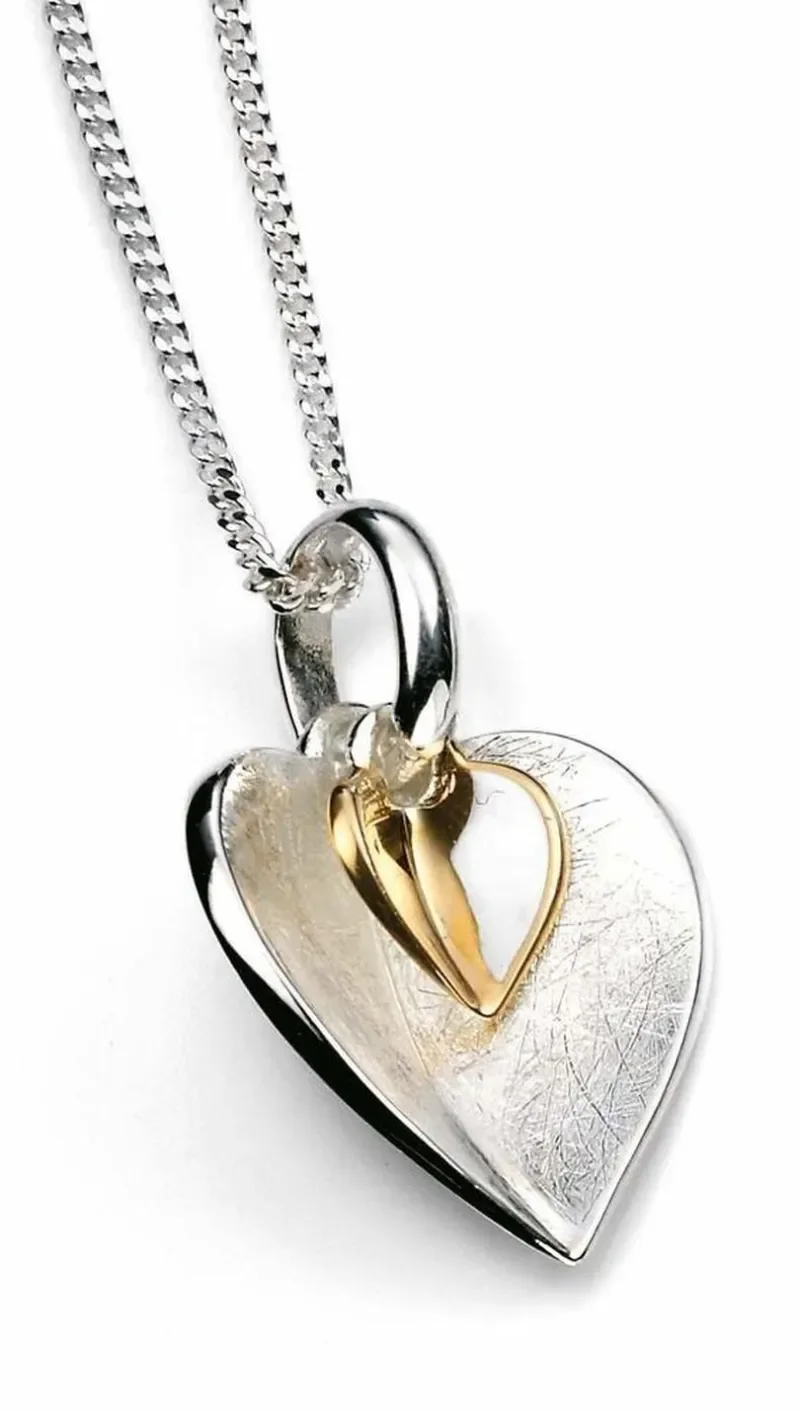 Collier cœur  amour éternel  en argent 925