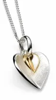 Collier cœur  amour éternel  en argent 925