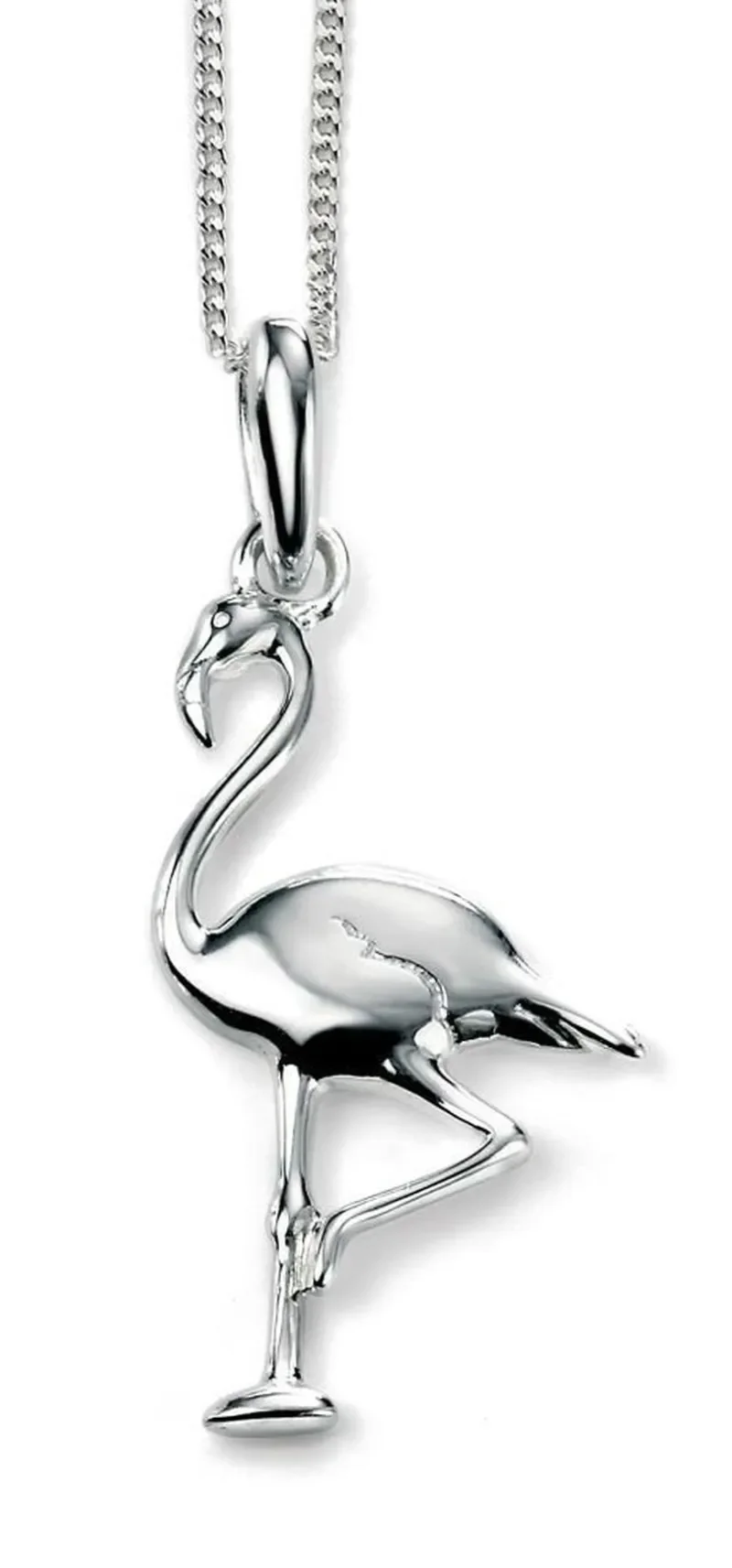 Collier flamant rose  éclat tropical  en argent 925