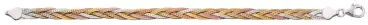 Mon-bijou - D4679 - Bracelet plaqué or Rose et Blanc en argent 925/1000