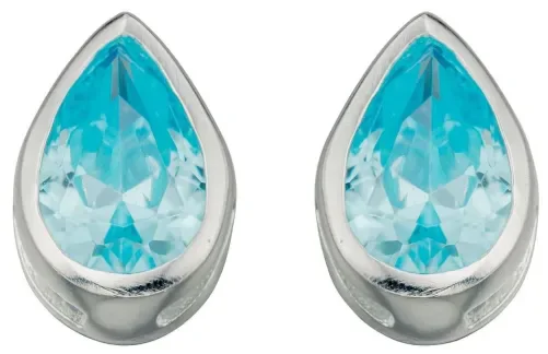 Mon-bijou - D4927a - Boucle d'oreille zirconia en argent 925/1000