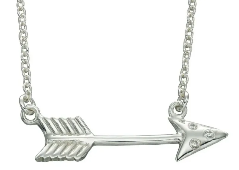 Collier flèche du destin en argent massif 925