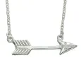 Collier flèche du destin en argent massif 925