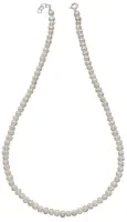 Collier solitaire  éclat de perle  - argent massif 925