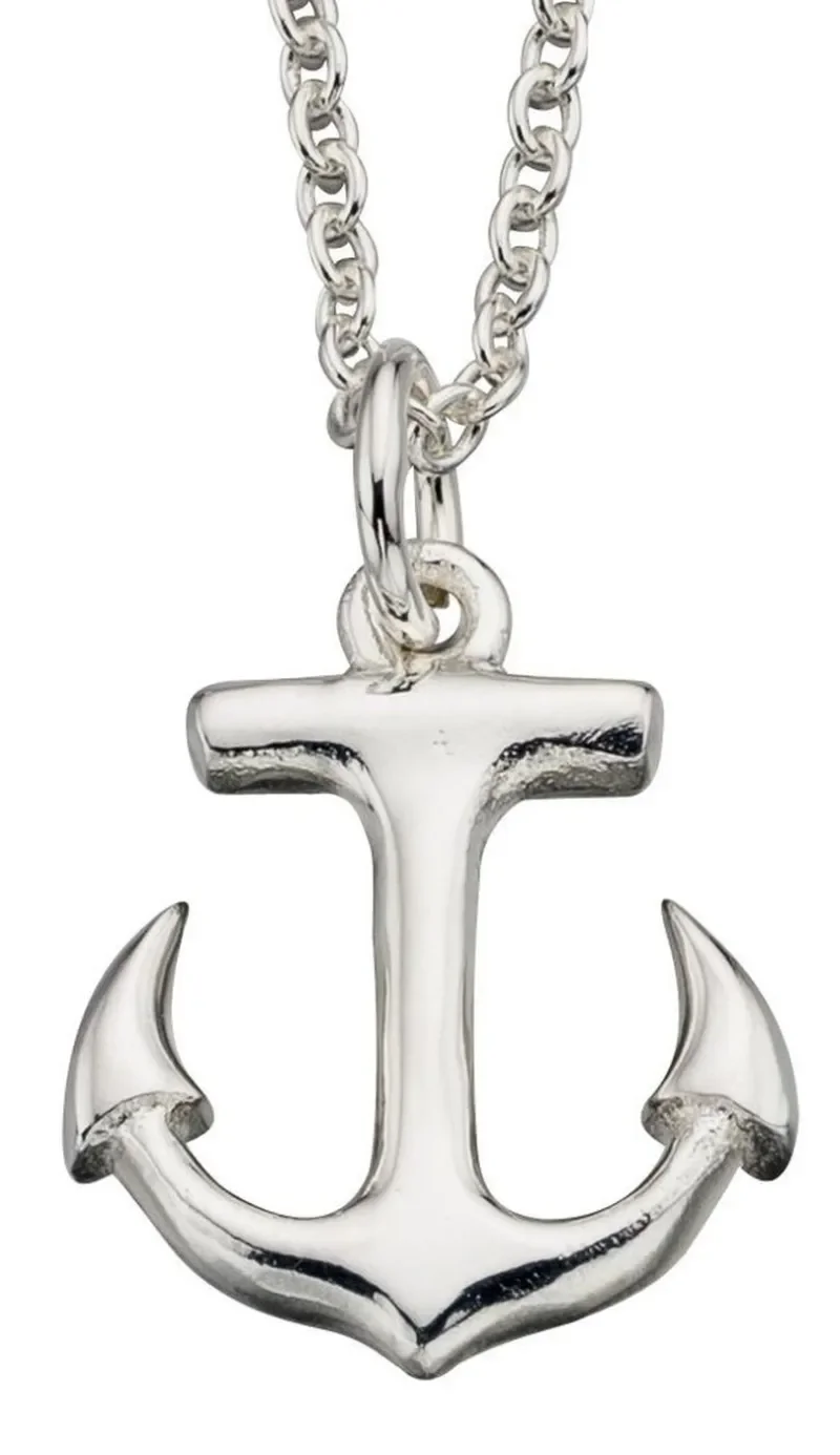 Collier ancre marine  horizon   argent 925 pour homme et femme