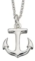 Collier ancre marine  horizon   argent 925 pour homme et femme