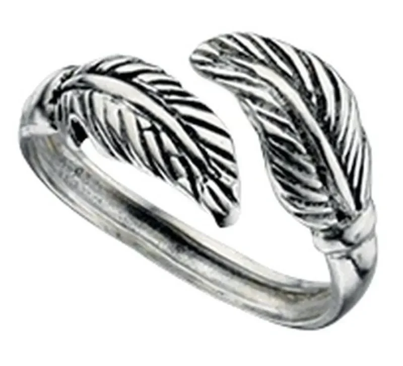 Bague d orteil  feuille bohème  en argent 925 - ajustable