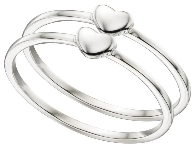 Bague cœurs entrelacés en argent 925
