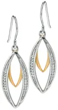 Créoles solaires en argent 925 plaqué or 18 carats et zirconium