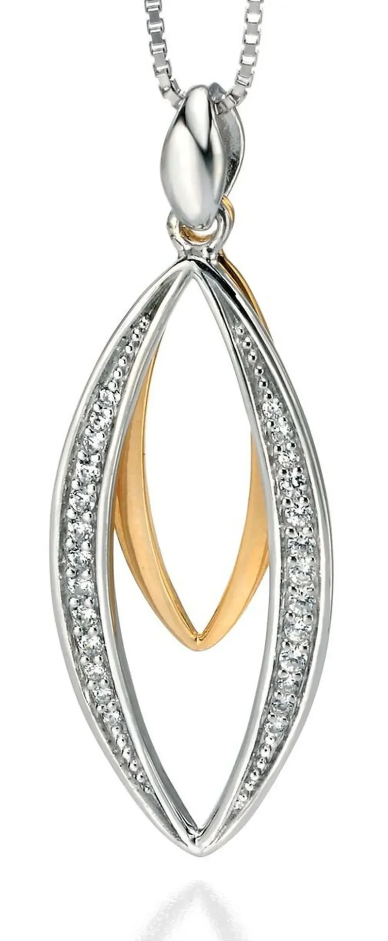 Collier éclat solaire en argent 925 plaqué or