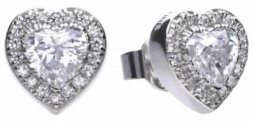 Mon-bijou - D5589 - Boucle d'oreille cœur en argent 925/1000