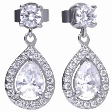 Mon-bijou - D5594 - Boucle d'oreille de soirée en argent 925/1000