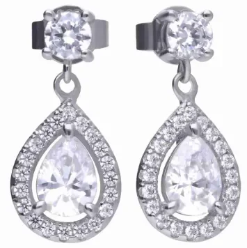 Mon-bijou - D5594 - Boucle d'oreille de soirée en argent 925/1000