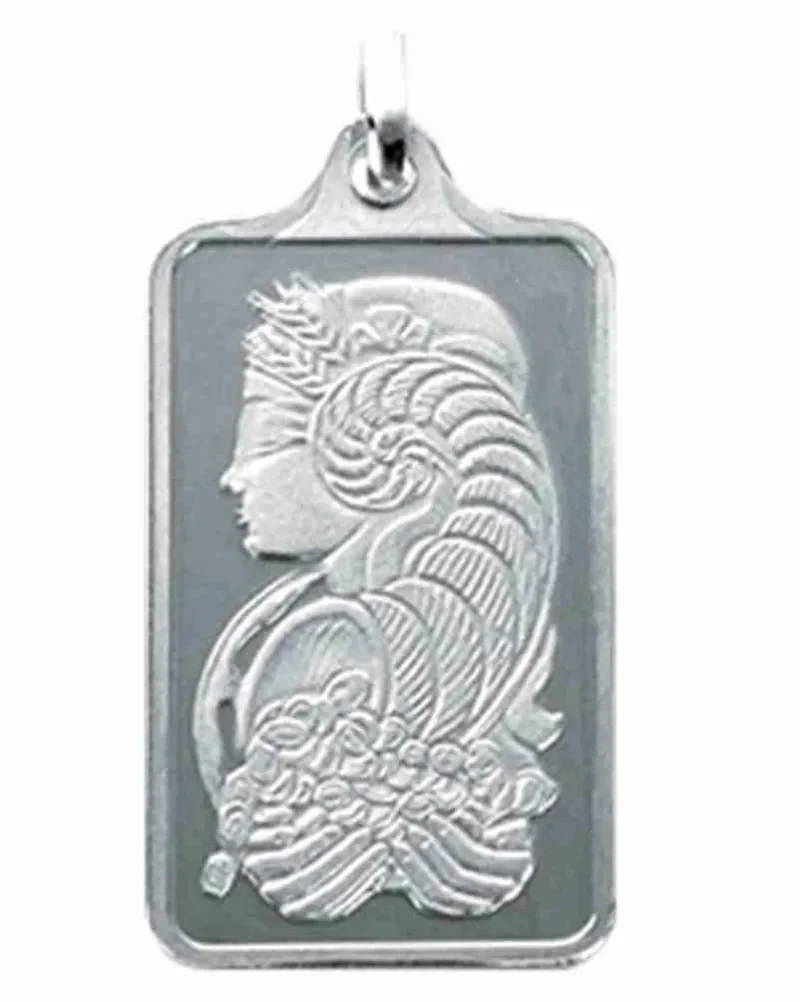 Collier déesse fortuna en argent pur 999 - talisman porte-bonheur