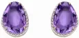 Boucles d oreilles pendantes  aria  ✨ améthyste taille poire et or jaune 9 carats