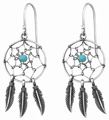 Mon-bijou - H33455 - Boucle d'oreille original attrape rêve en argent 925/1000