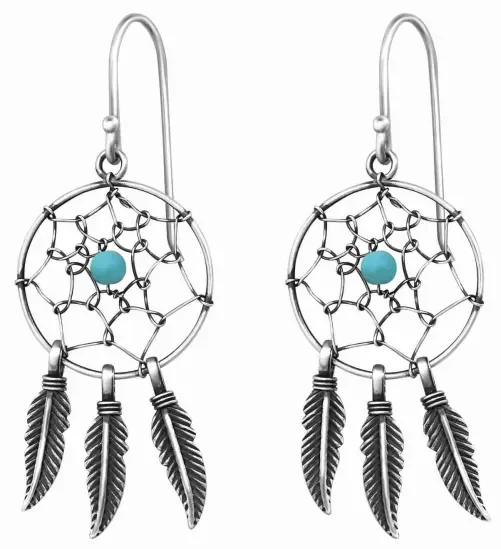 Mon-bijou - H33455 - Boucle d'oreille original attrape rêve en argent 925/1000