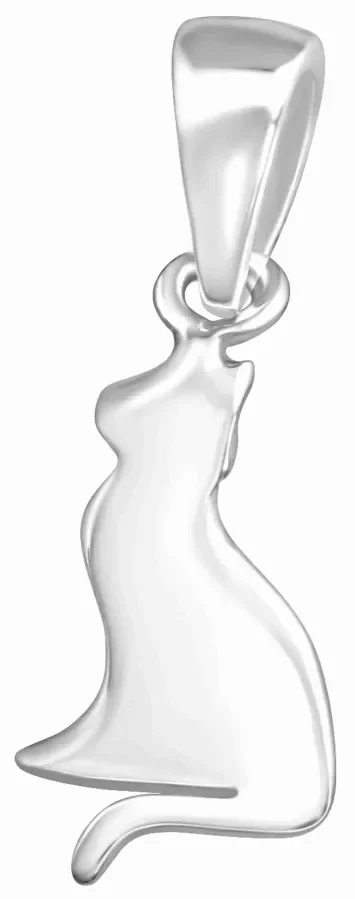 Mon-bijou - H36743 - Collier petit chat en argent 925/1000