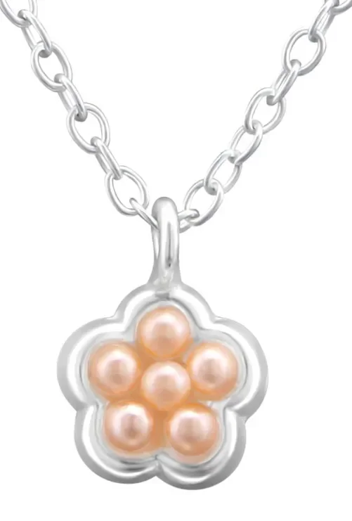 Collier fleur argent 925