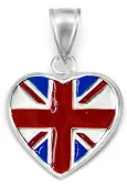 Collier union jack argent 925  bijou pendentif rock et chic ✨