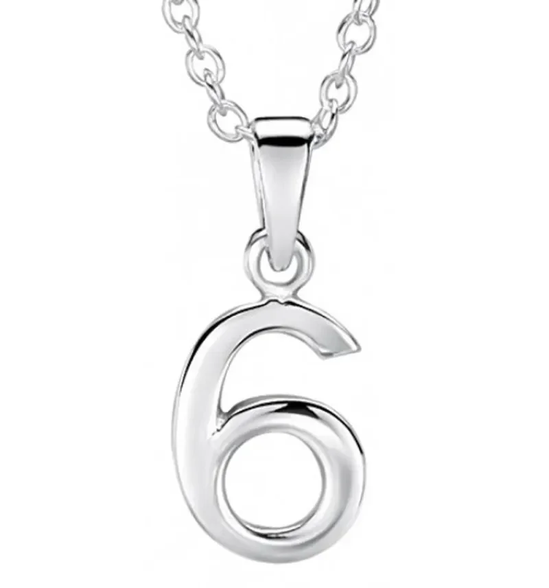 Collier chiffre en argent 925  votre nombre porte-bonheur