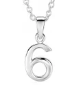 Collier chiffre en argent 925  votre nombre porte-bonheur