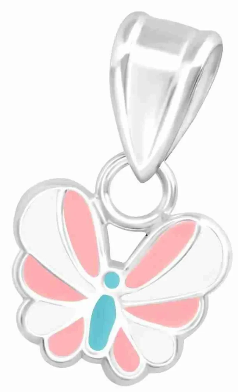 Collier papillon femme en argent 925 - envol scintillant