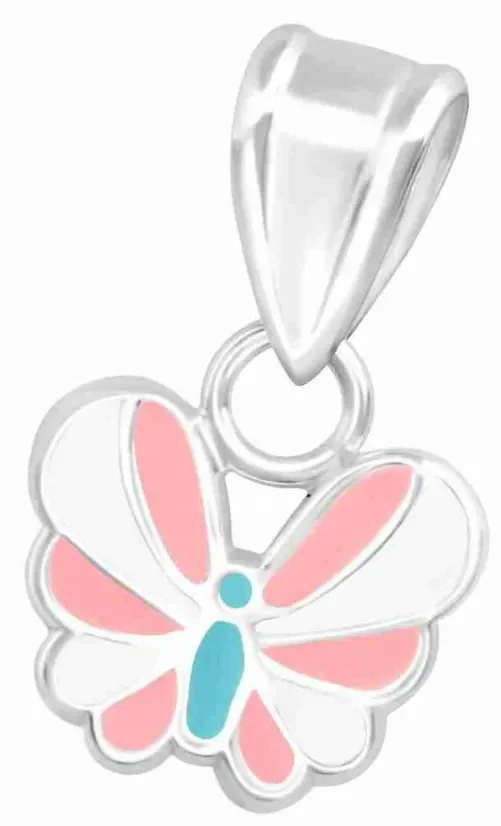 Collier papillon femme en argent 925 - envol scintillant