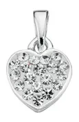 Collier cœur  éclat d amour  en argent 925 rhodié et zirconium