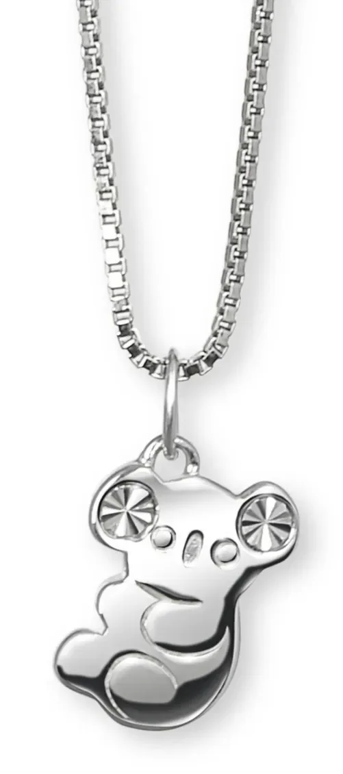 Collier koala  tendre câlin  en argent 925