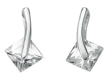 Boucle d'oreille zirconia en argent 925/1000