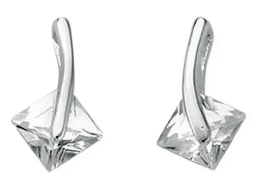 Boucle d'oreille zirconia en argent 925/1000