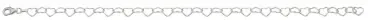 Mon-bijou - D199 - Chaine Cheville coeurs en argent 925/1000