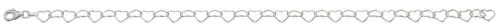 Mon-bijou - D199 - Chaine Cheville coeurs en argent 925/1000