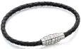 Bracelet homme odin acier et cuir tressé - style viking