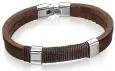Bracelet homme acier et cuir - alliance urbaine