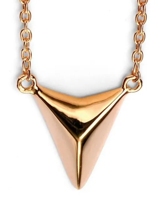 Mon-bijou - D3920 - Collier tendance plaqué Or rose et zirconium en argent 925/1000