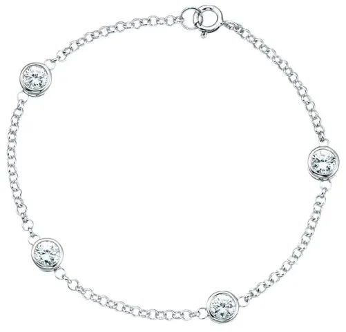 Bracelet original zirconia en argent 925/1000