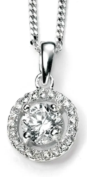 Mon-bijou - D4158c - Collier tendance zirconium en argent 925/1000