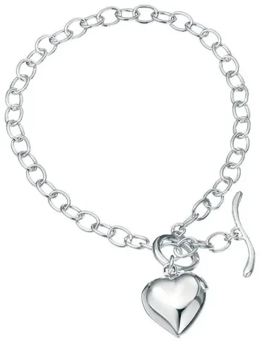 Bracelet coeur en argent 925/1000