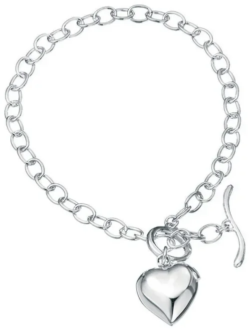 Bracelet coeur en argent 925/1000