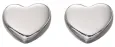 Boucles d oreilles cœur scintillant - or blanc 9 carats