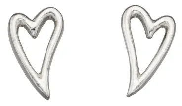 Mon-bijou - D938c - Boucle d'oreille cœur en argent 925/1000